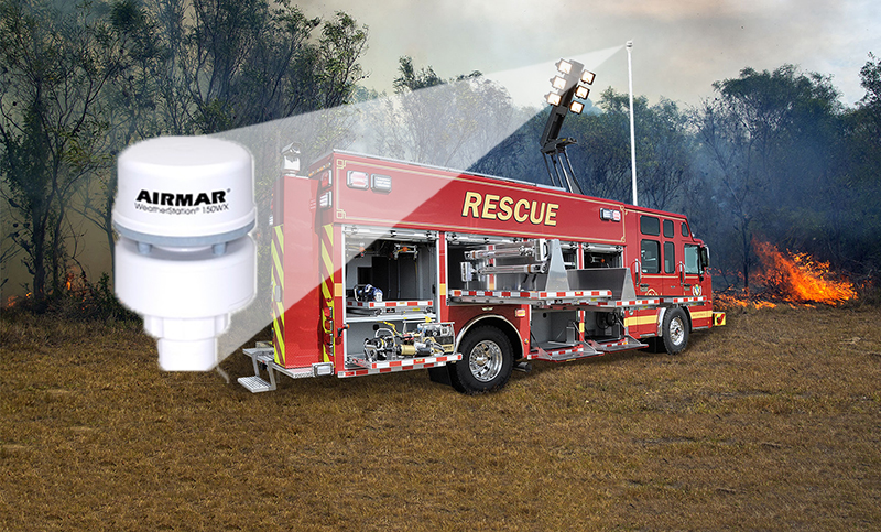 我公司AIRMAR150WX车载气象站应用在消防车上